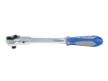 GRZECHOTKA 3/8'' Z RUCHOMĄ GŁOWICĄ 72 ZĘBY, Z PRZYCISKIEM, 235mm, UCHWYT GUMOWY King Tony 3752-09G