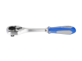 GRZECHOTKA Z NASADKĄ 12-kąt 19mm 1/2'' 32 ZĘBY 250mm UCHWYT GUMOWY King Tony 4767-10G