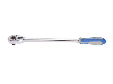 GRZECHOTKA Z PRZYCISKIEM 1/2'' 32 ZĘBY 250mm UCHWYT GUMOWY King Tony 4762-10G