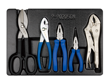 ZESTAW SZCZYPIEC I NOŻYC 5cz., WKŁAD DO WÓZKA King Tony 9-90205GN