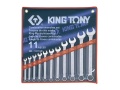 ZESTAW KLUCZY PŁASKO-OCZKOWYCH 11cz. CALOWE 1/4 - 15/16'' King Tony 1211SR