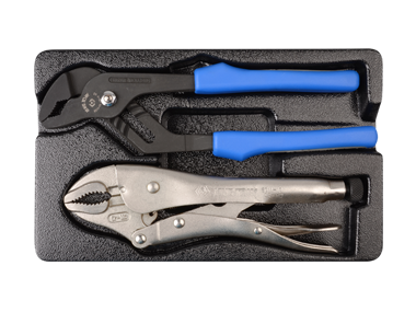 SZCZYPCE ''MORS'' OKRĄGŁE SZCZĘKI 254mm, + SZCZYPCE NASTAWNE 7-POZ. 253mm, WKŁAD DO WÓZKA King Tony 9-40102GP