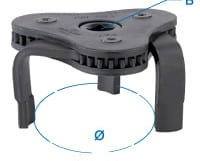 KLUCZ PAZURKOWY 3/8" DO FILTRA OLEJU  65 - 120mm King Tony 9AE433