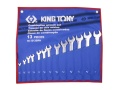 ZESTAW KLUCZY PŁASKO-OCZKOWYCH 13cz. CALOWE 1/4" - 1" King Tony 1213SRN