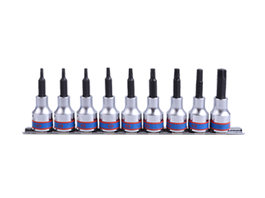 ZESTAW NASADEK Z KOŃCÓWKĄ TORX 1/2'' 9 cz. DŁUGIE T20 - T60 King Tony 4119PR10