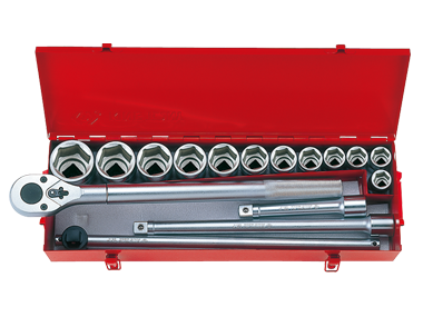 ZESTAW NASADEK 3/4'' 16cz. KRÓTKIE 6-kąt. 21 - 50mm Z AKCESORIAMI King Tony 6316MR