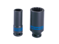 NASADKA DŁUGA UDAROWA CIENKOŚCIENNA 1/2'' 27mm x 80mm, 12-kąt King Tony 493027M