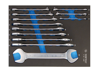 ZESTAW KLUCZY PŁASKICH 12cz. 6 - 32mm, WKŁAD Z PIANKI, DO WÓZKA King Tony 9-1112MRV